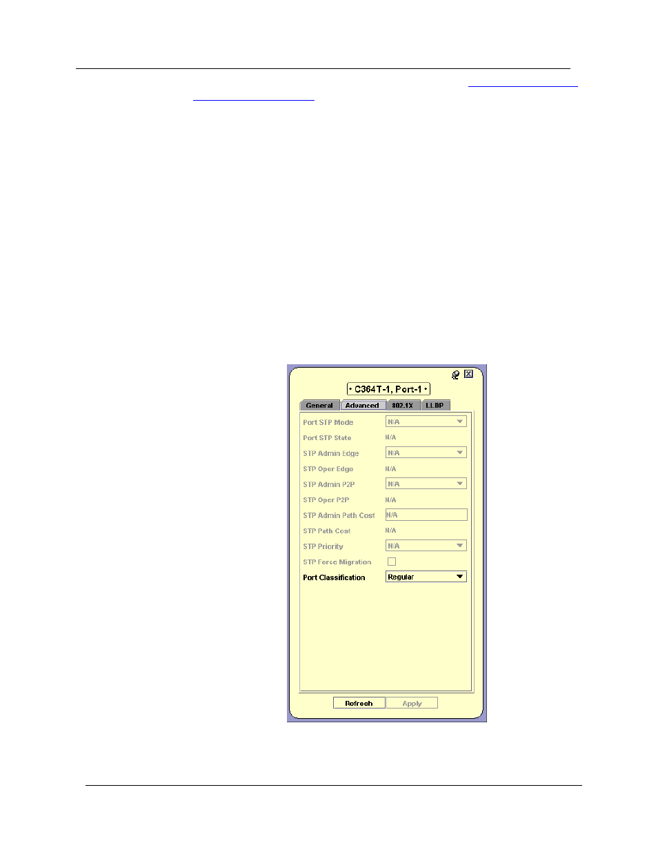 Port configuration - advanced tab | Avaya SMON C360 User Manual | Page 58 / 286