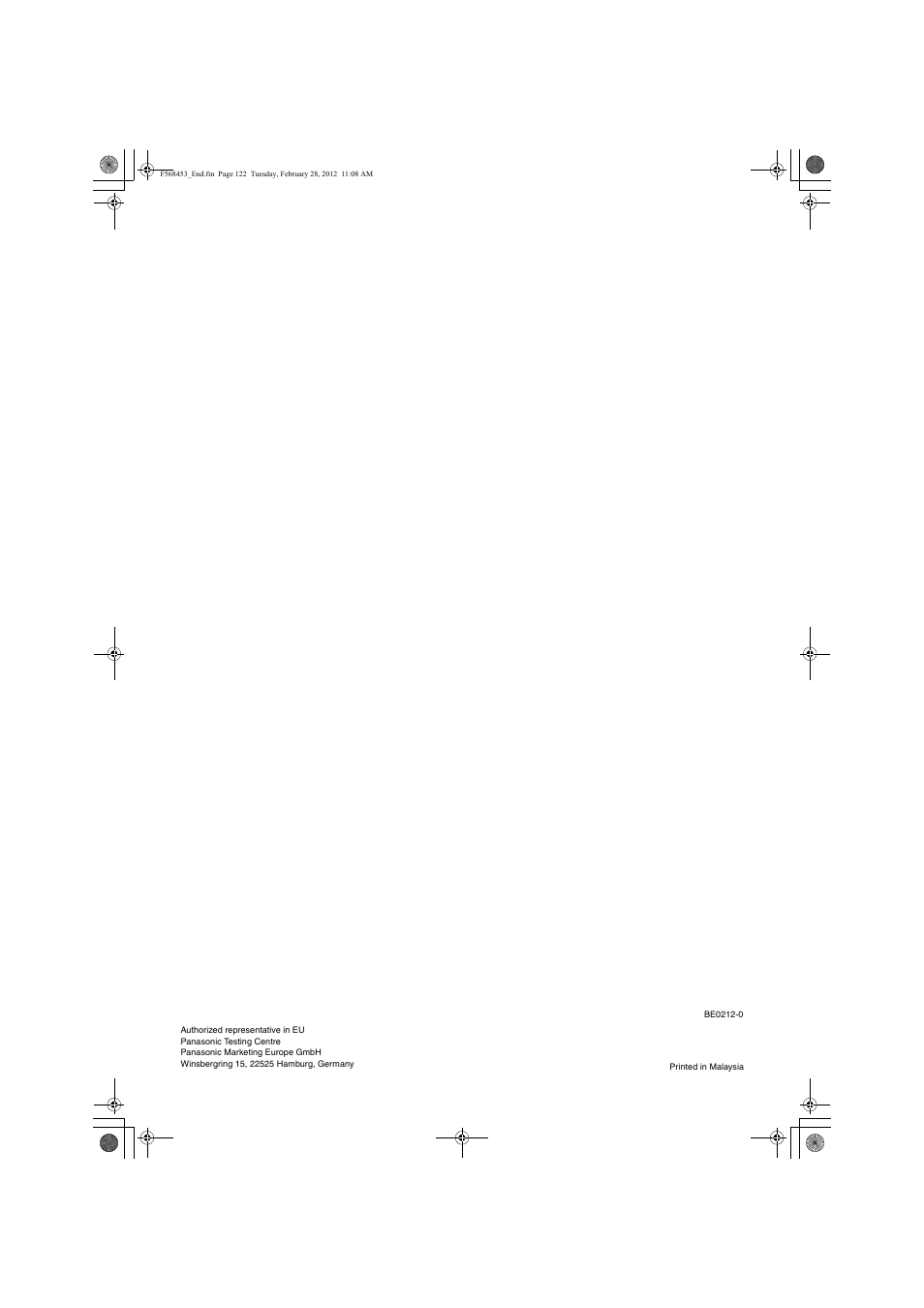 Panasonic U16ME1E81 User Manual | Page 21 / 21