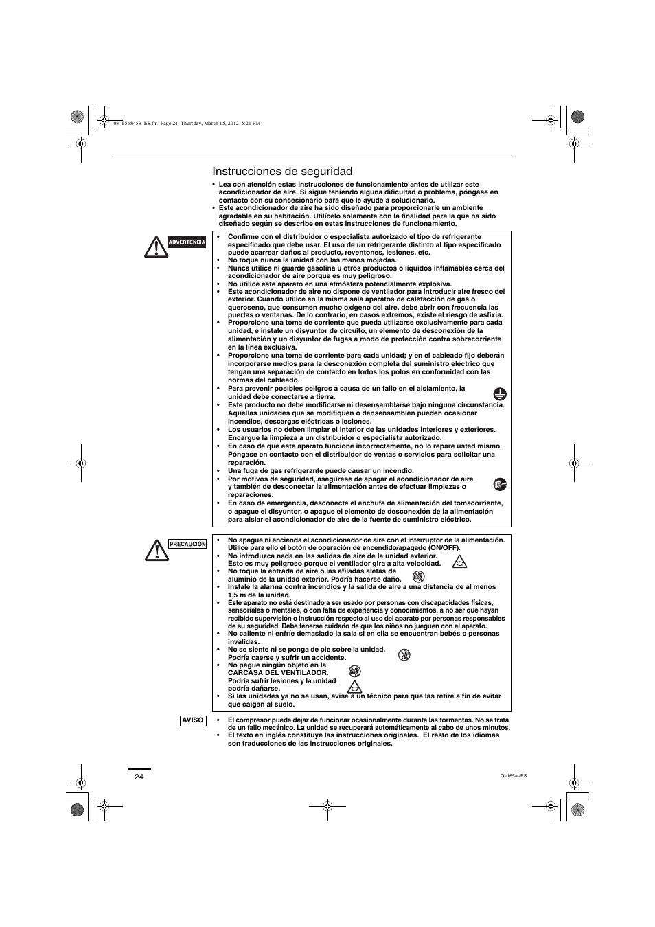 Instrucciones de seguridad | Panasonic U16ME1E81 User Manual | Page 4 / 21