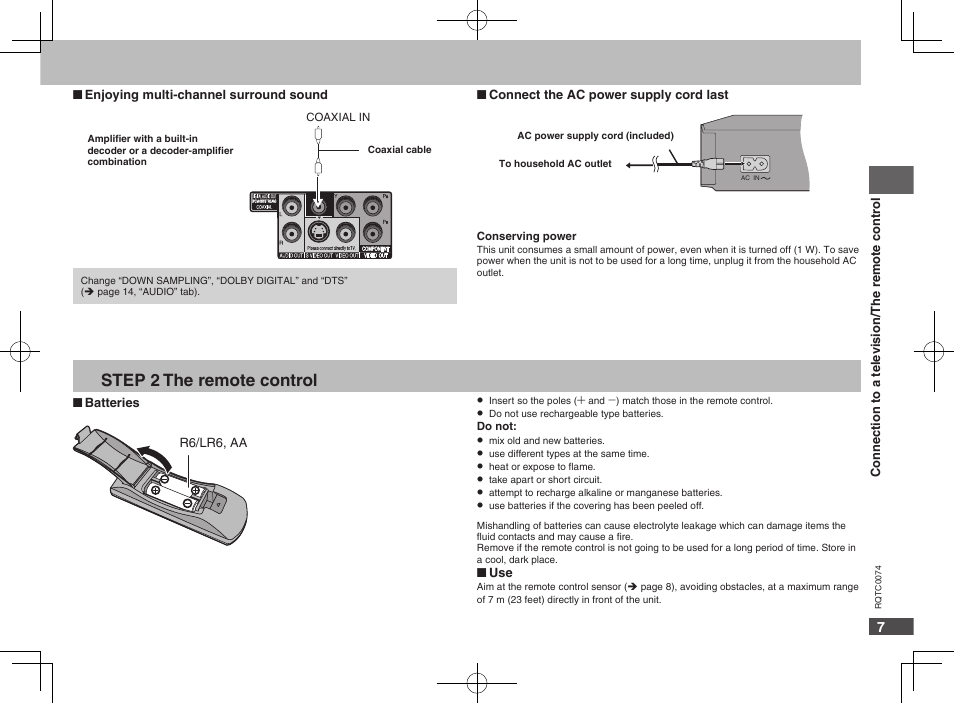 Panasonic DVDS1 User Manual | Page 7 / 20