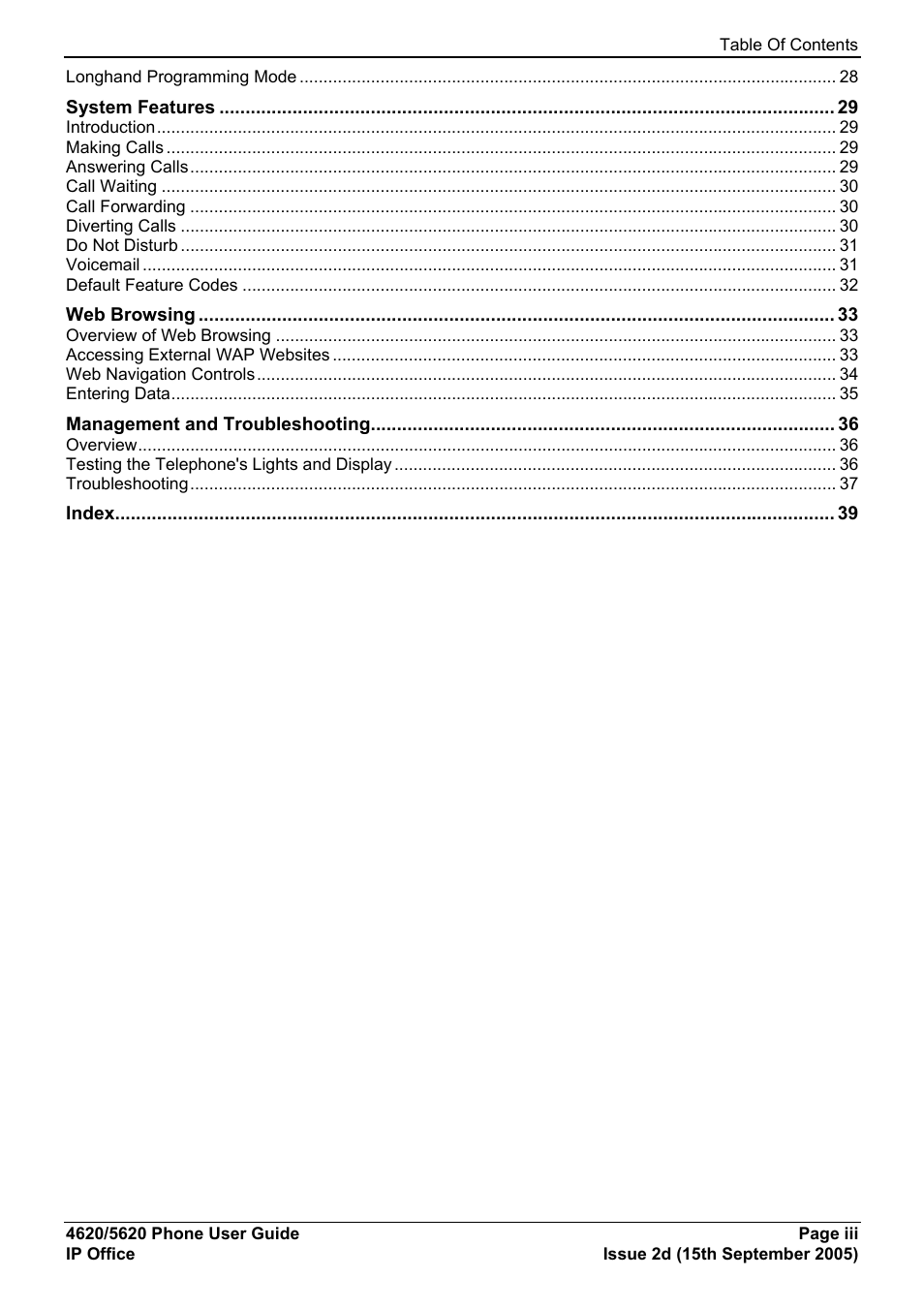 Avaya 5620 User Manual | Page 3 / 44