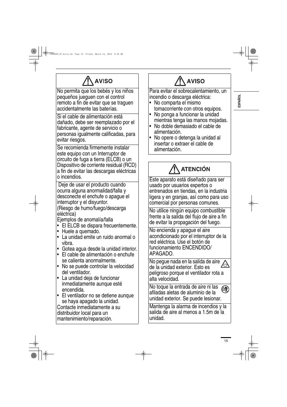 Panasonic S73MZ1H4A User Manual | Page 15 / 68