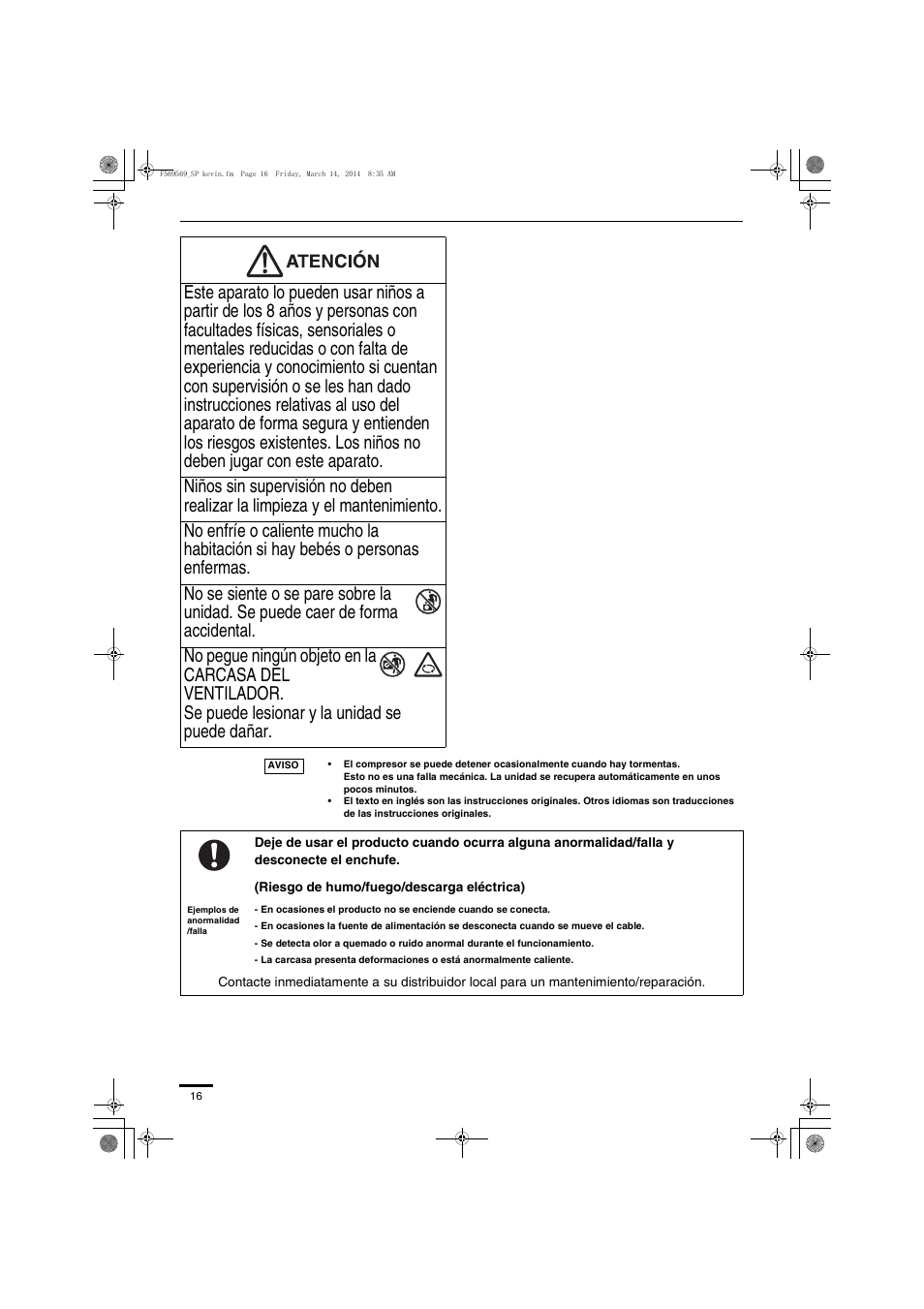 Panasonic S73MZ1H4A User Manual | Page 16 / 68