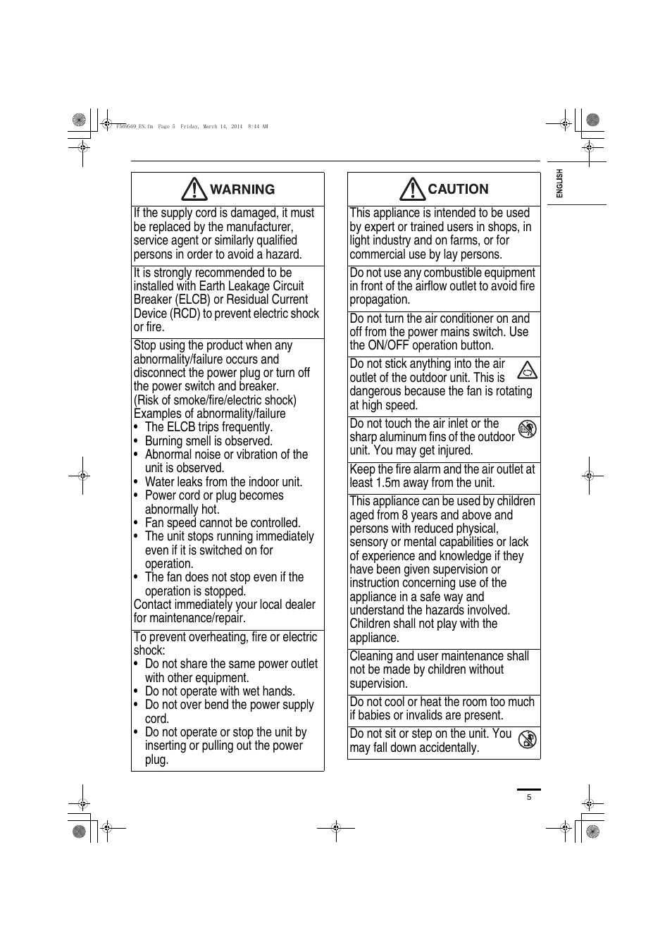 Panasonic S73MZ1H4A User Manual | Page 5 / 68