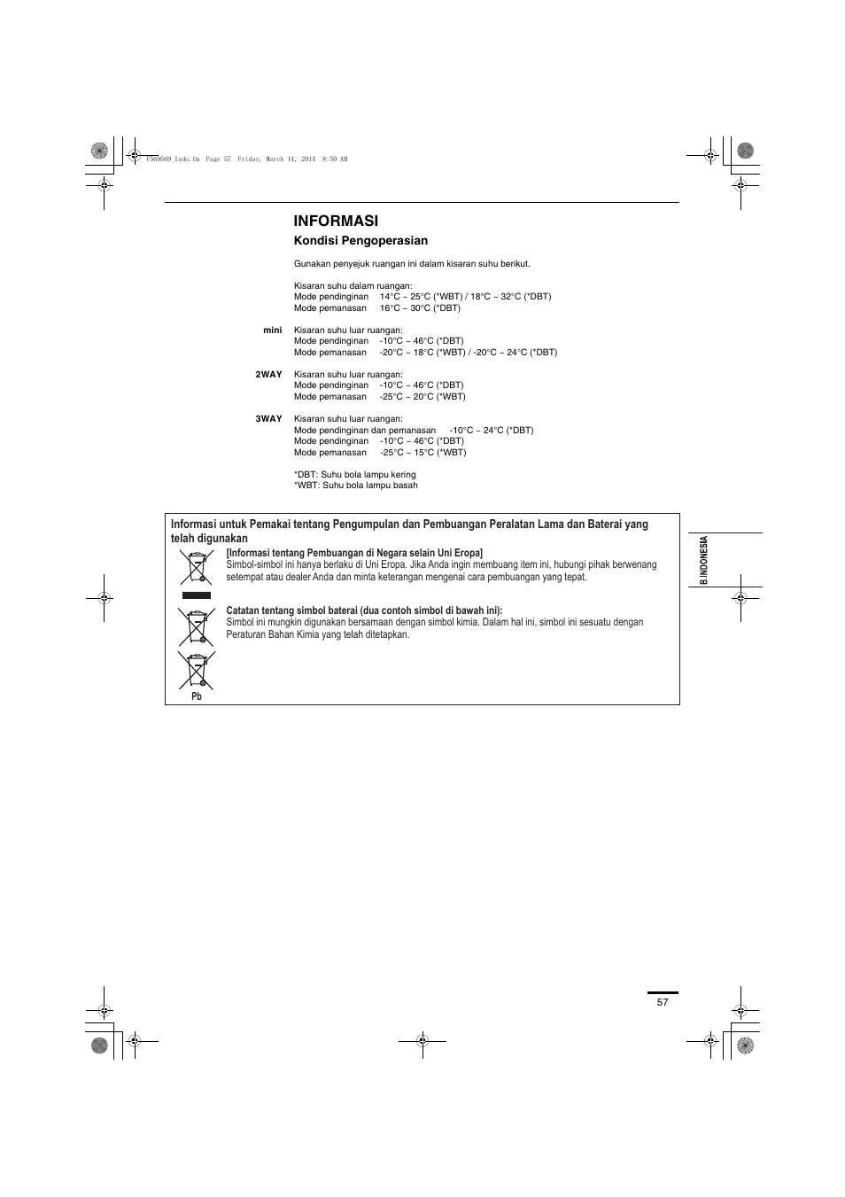 Informasi | Panasonic S73MZ1H4A User Manual | Page 57 / 68