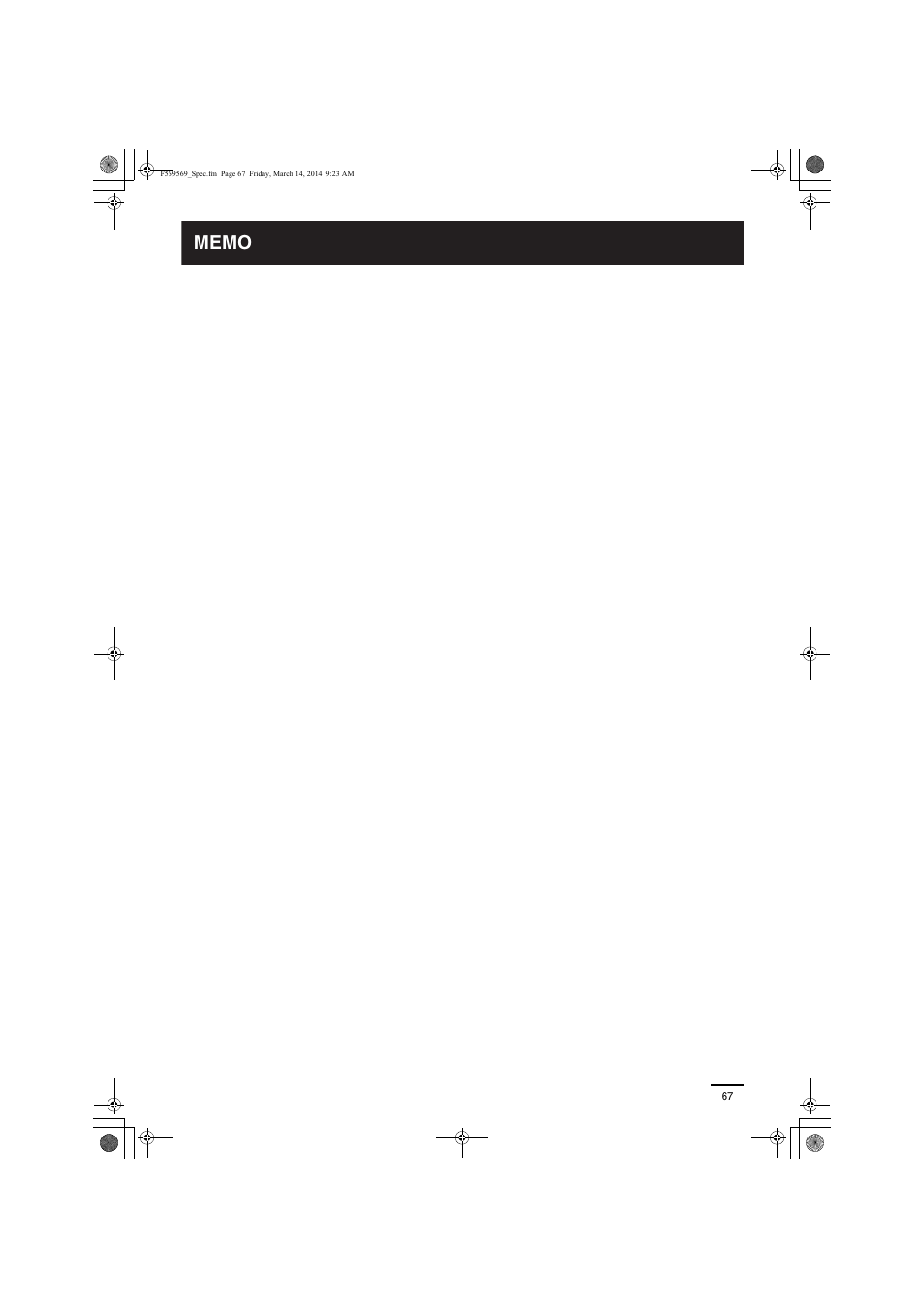 Panasonic S73MZ1H4A User Manual | Page 67 / 68