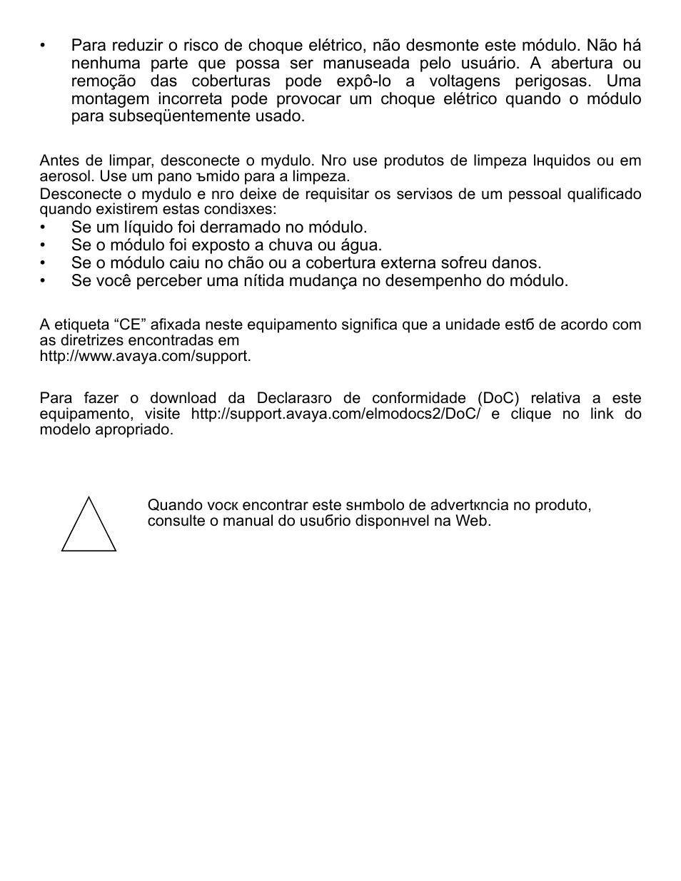Cuidados, A etiqueta ce, Declaração de conformidade | Guarde estas instruções | Avaya one-X Gigabit Ethernet Adapter User Manual | Page 15 / 40