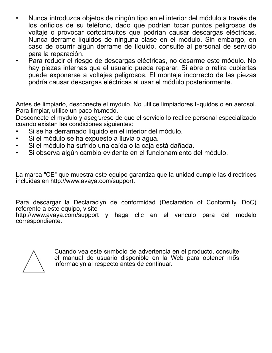 Servicio, Marca ce, Declaración de conformidad | Conserve estas instrucciones | Avaya one-X Gigabit Ethernet Adapter User Manual | Page 27 / 40