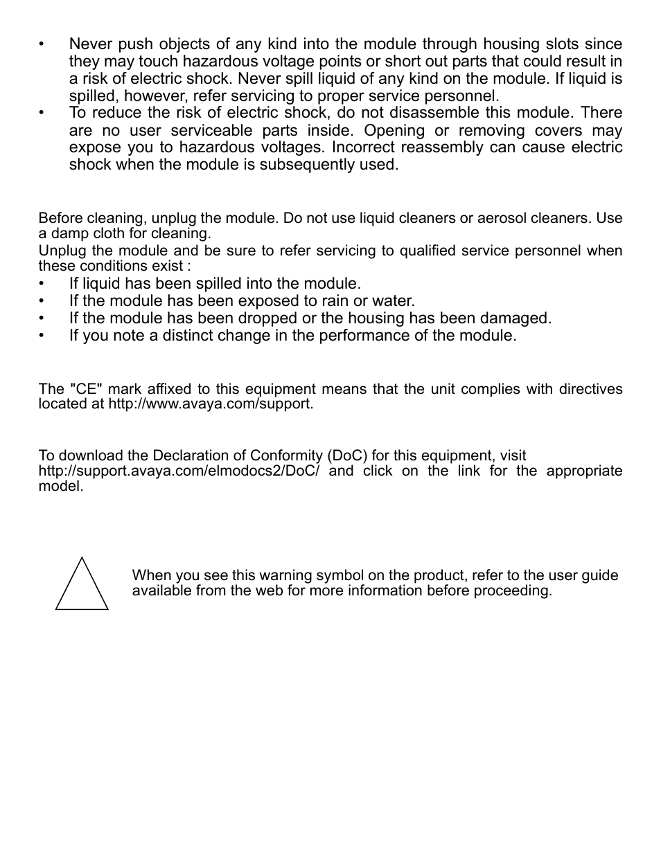 Service, Ce mark, Declaration of conformity | Save these instructions | Avaya one-X Gigabit Ethernet Adapter User Manual | Page 3 / 40