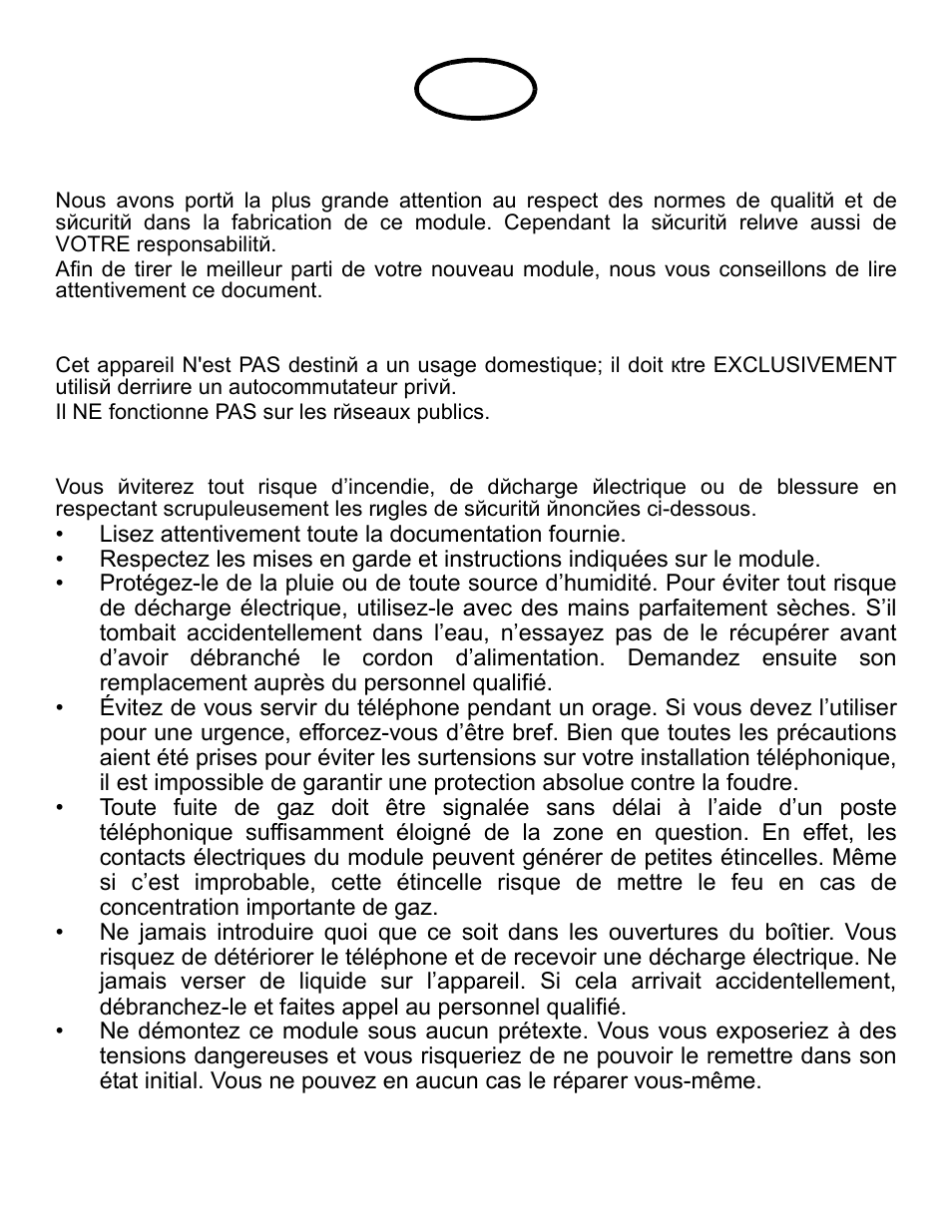 Consignes de sécurité, Avertissement, Conseils d’utilisation | Avaya one-X Gigabit Ethernet Adapter User Manual | Page 4 / 40