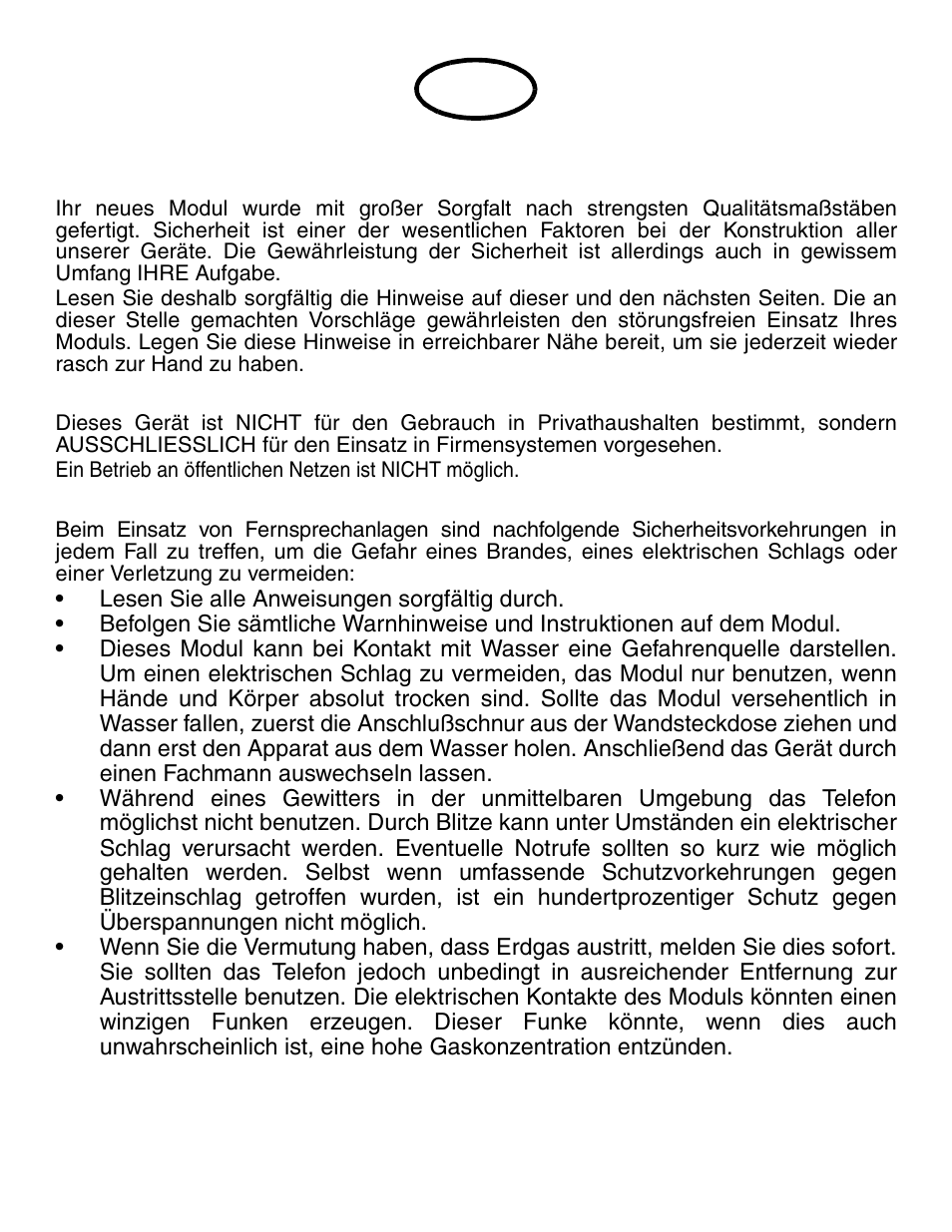 Sicherheitshinweise, Warnung, Einsatz | Avaya one-X Gigabit Ethernet Adapter User Manual | Page 6 / 40