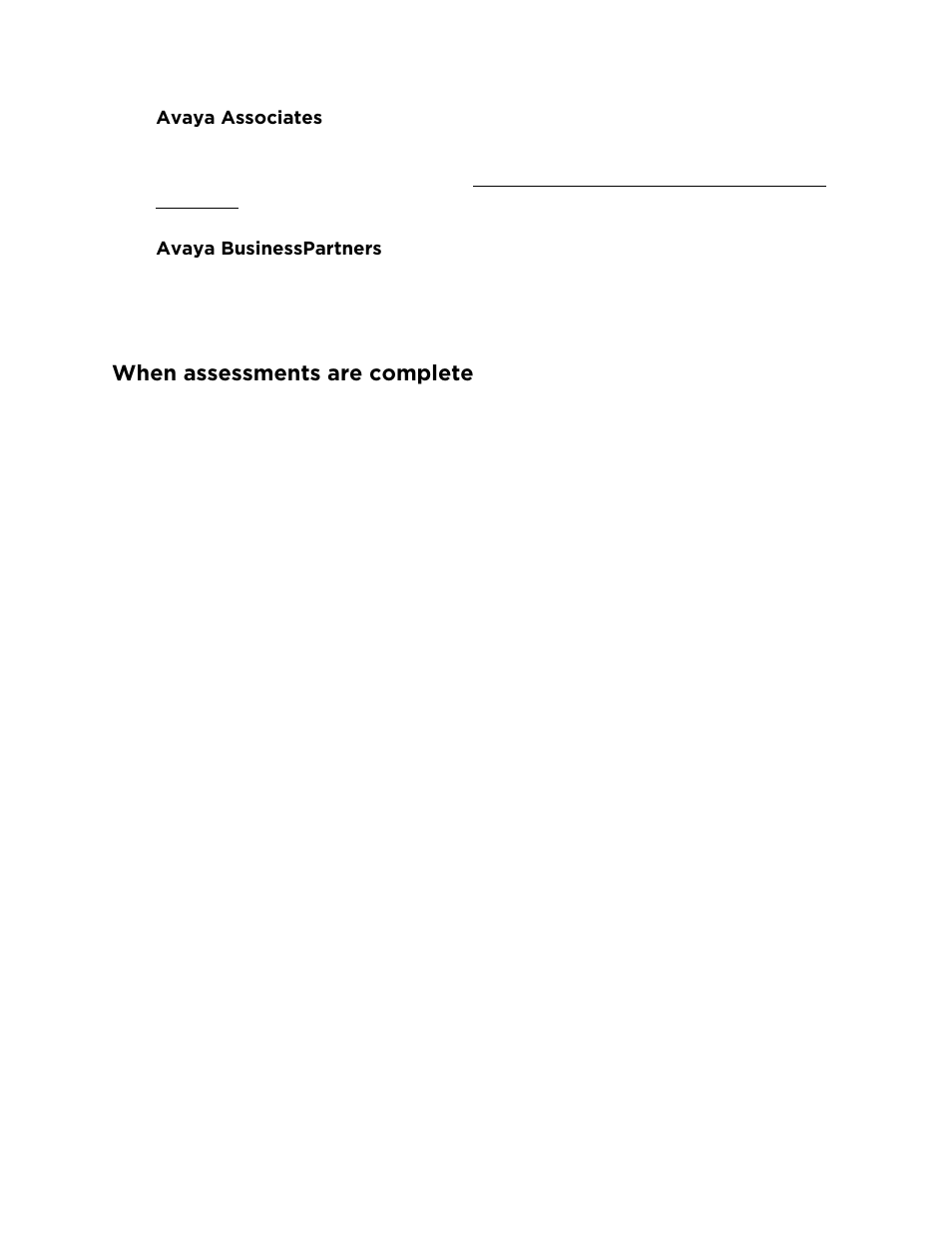 Avaya associates, Avaya businesspartners, When assessments are complete | Avaya ExpertNet Lite Assessment Tool ELAT User Manual | Page 28 / 47