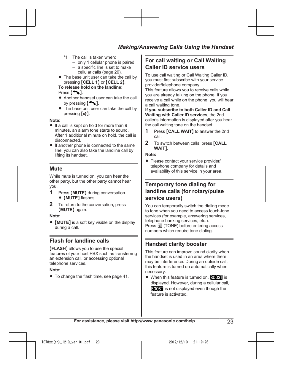 Panasonic KXTG7873 User Manual | Page 23 / 96