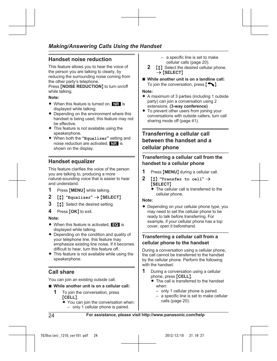 Panasonic KXTG7873 User Manual | Page 24 / 96