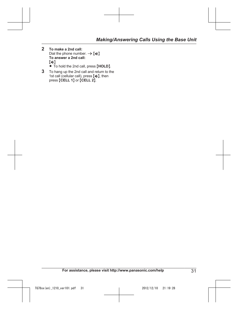 Panasonic KXTG7873 User Manual | Page 31 / 96