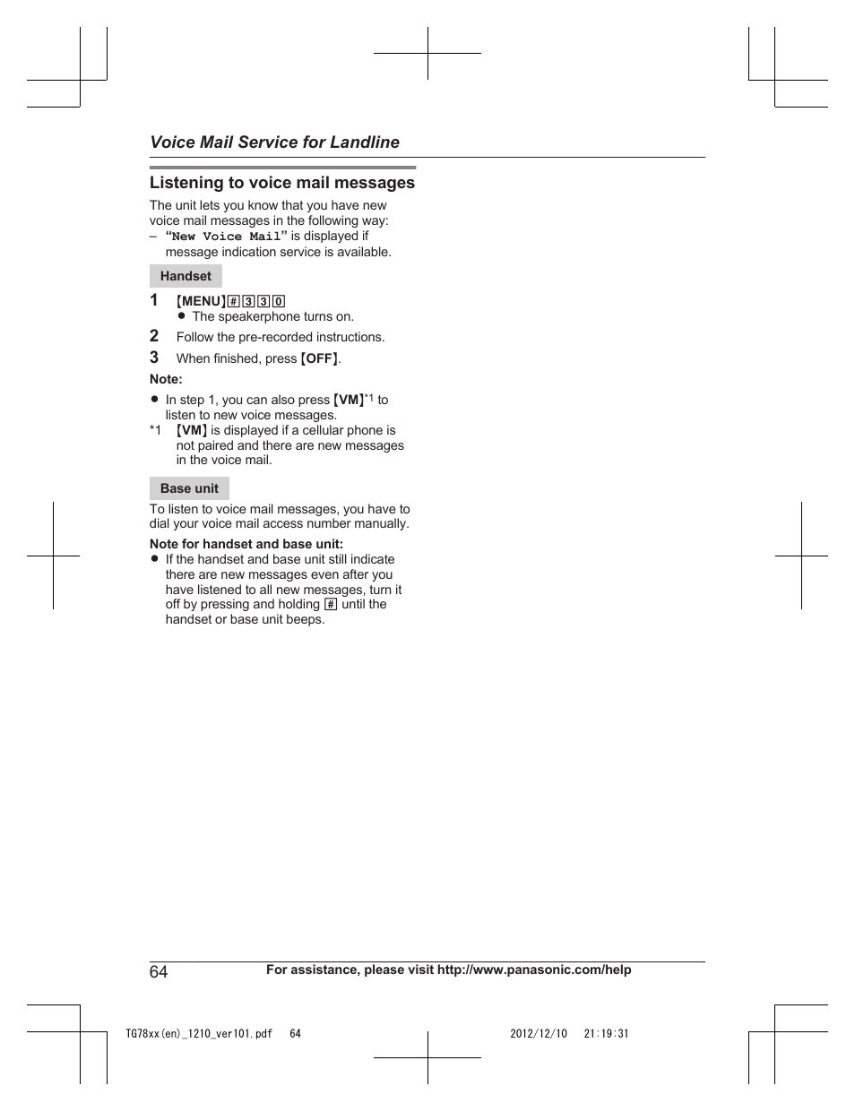 Panasonic KXTG7873 User Manual | Page 64 / 96