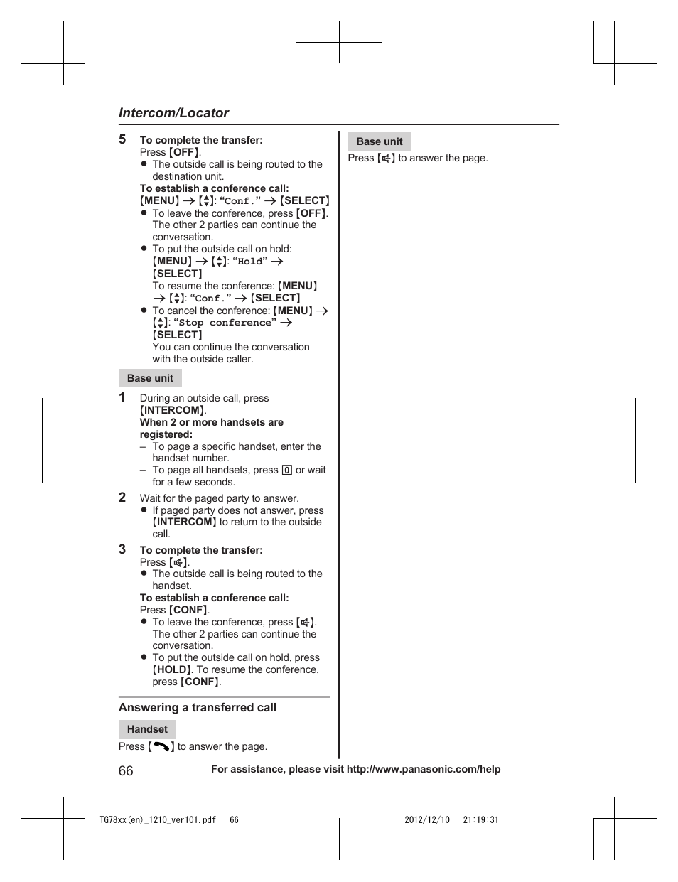 Panasonic KXTG7873 User Manual | Page 66 / 96