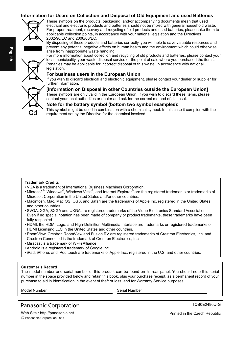 Panasonic TH65LFB70E User Manual | Page 18 / 36
