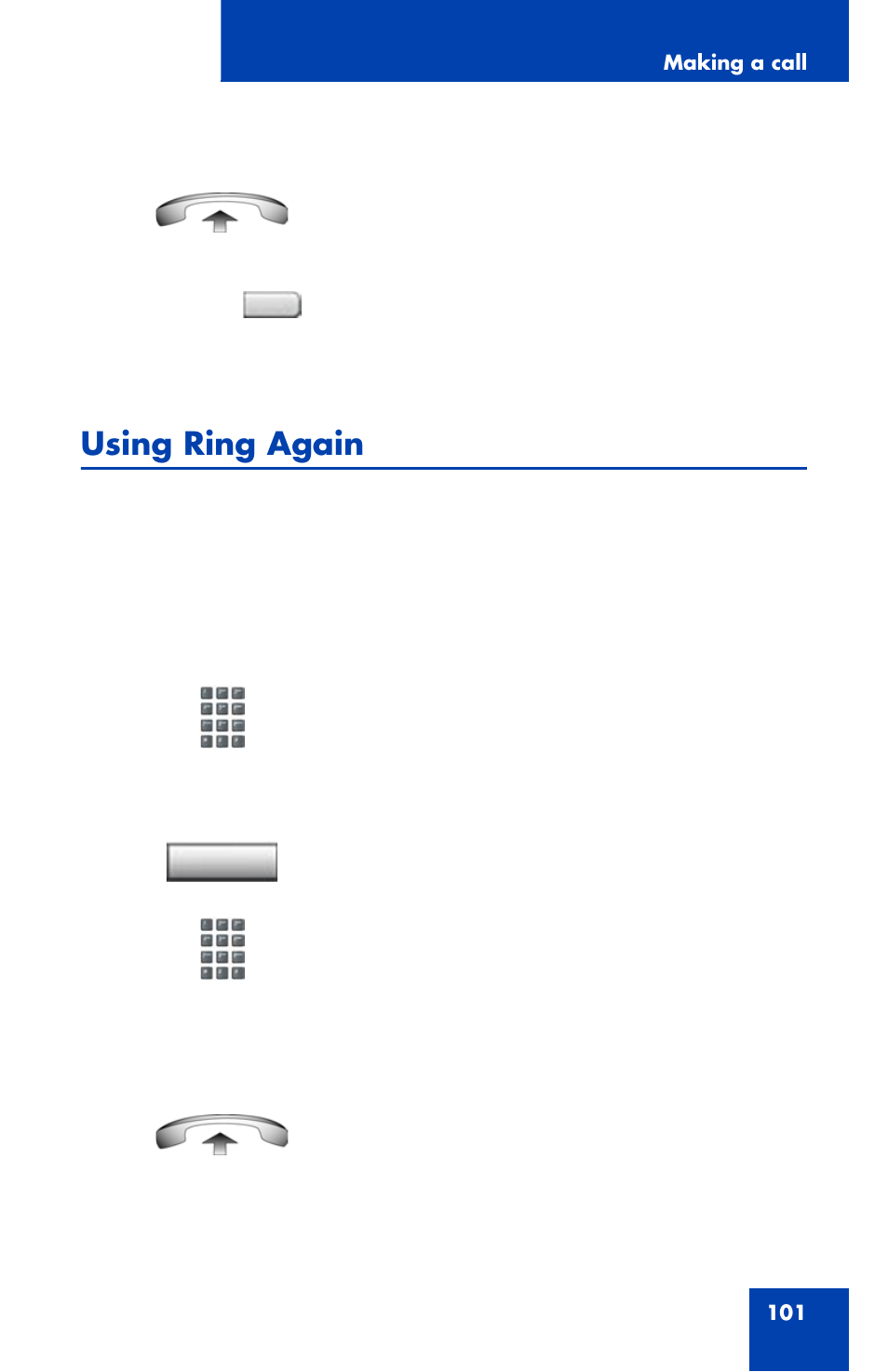 Using ring again | Avaya 1120E User Manual | Page 101 / 214