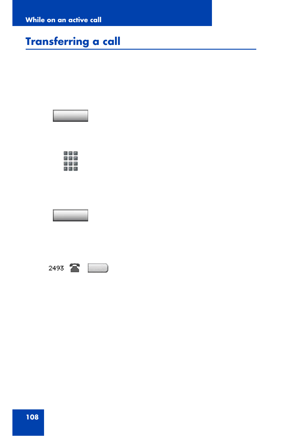 Transferring a call | Avaya 1120E User Manual | Page 108 / 214
