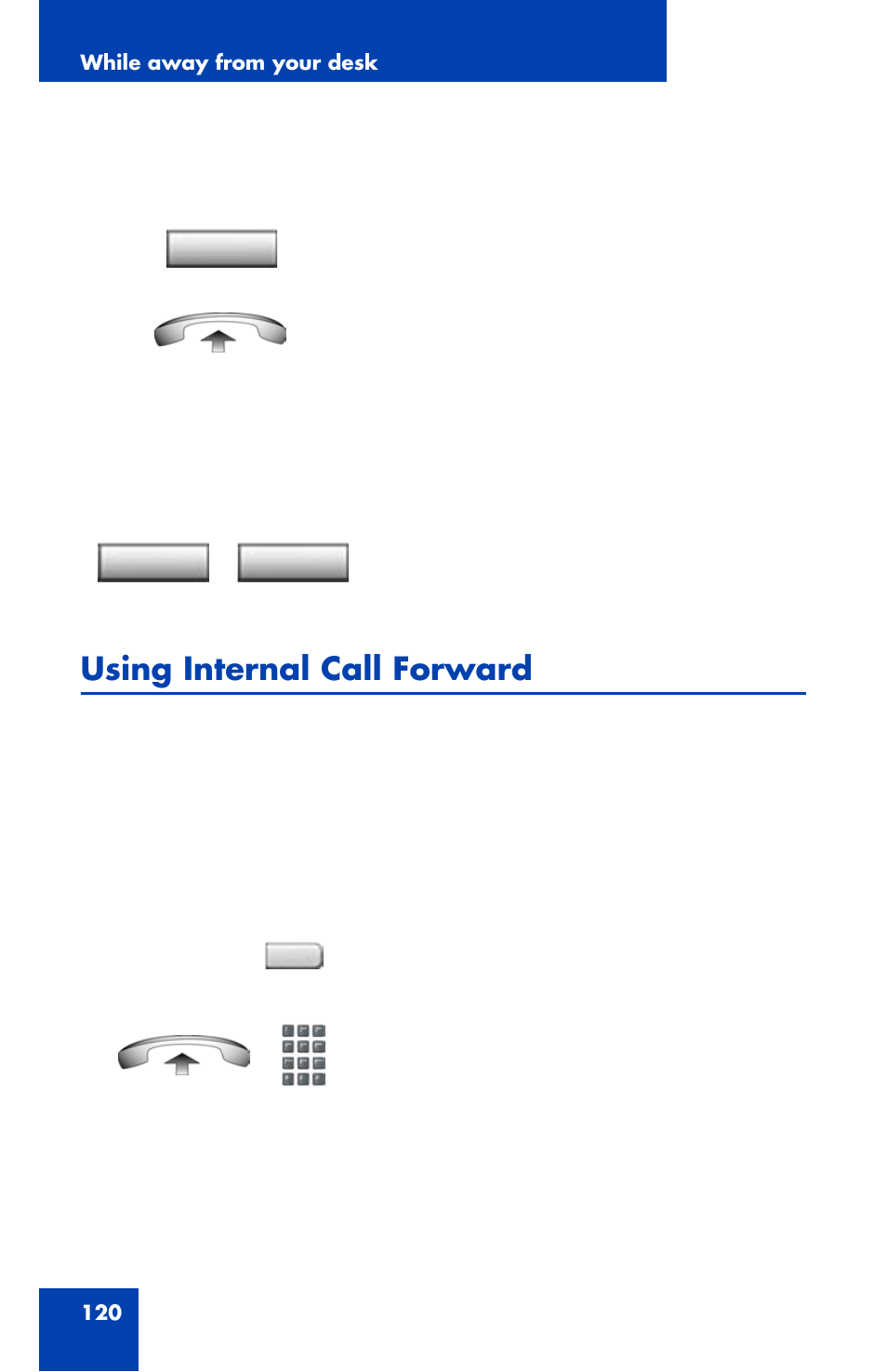 Using internal call forward | Avaya 1120E User Manual | Page 120 / 214