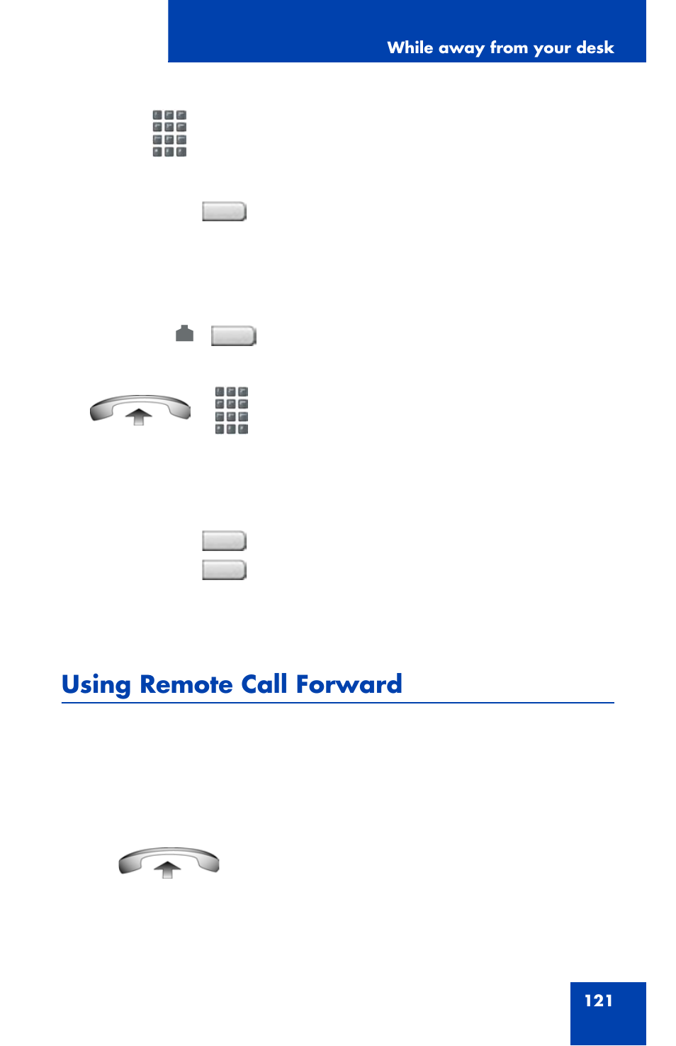 Using remote call forward | Avaya 1120E User Manual | Page 121 / 214