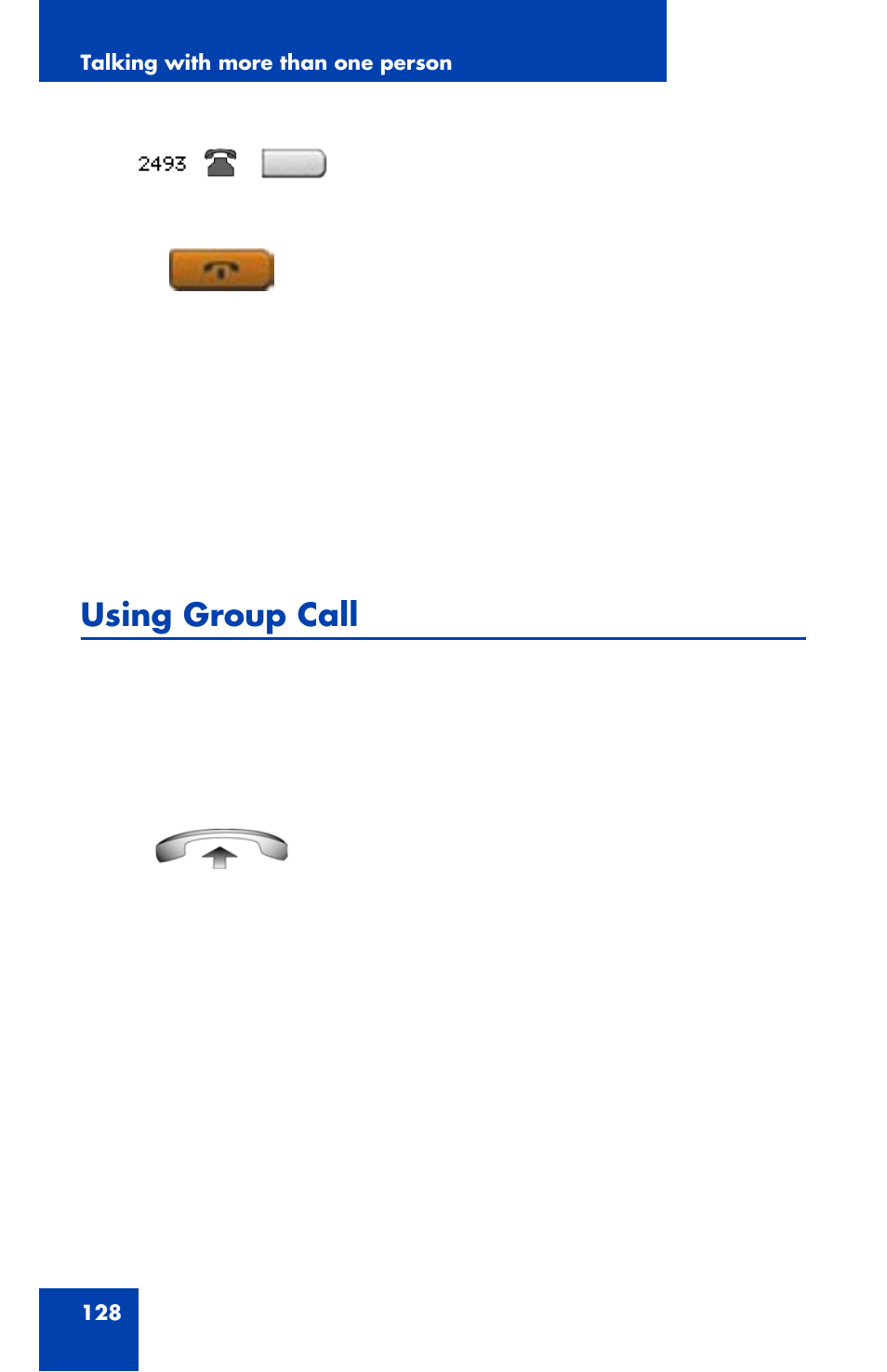 Using group call | Avaya 1120E User Manual | Page 128 / 214