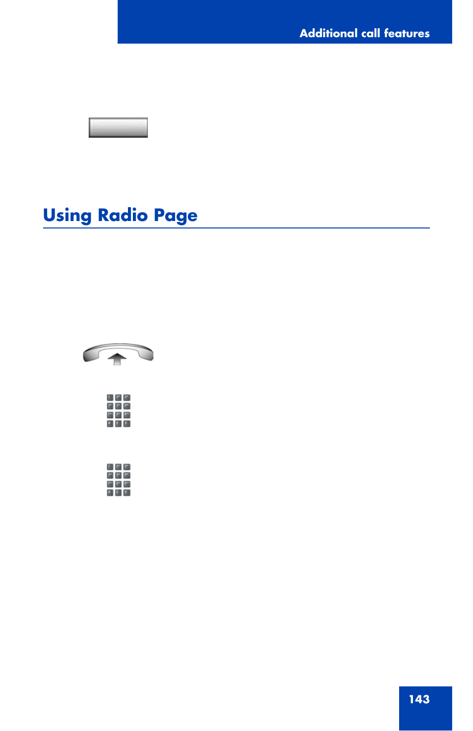 Using radio page | Avaya 1120E User Manual | Page 143 / 214