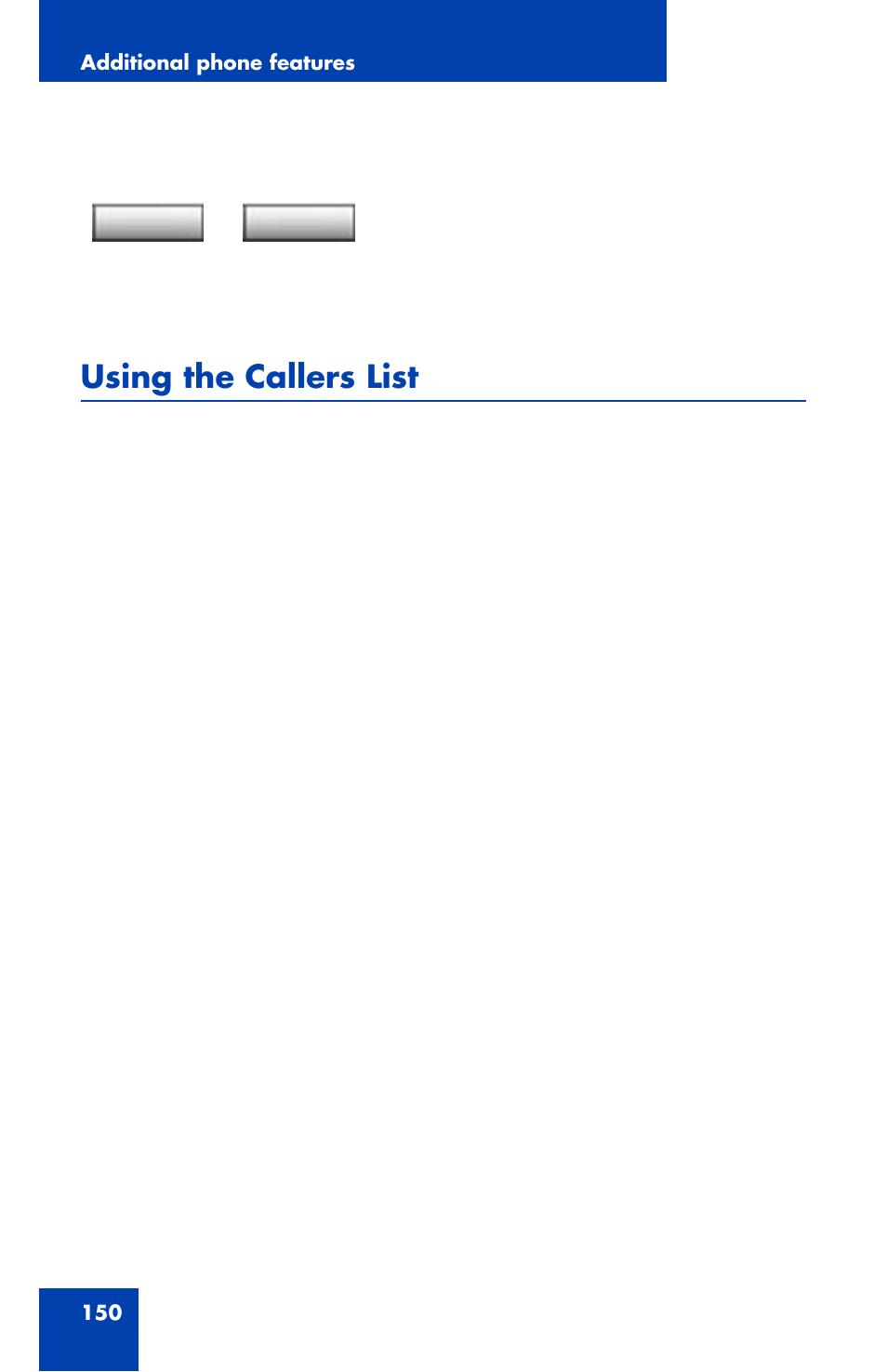 Using the callers list | Avaya 1120E User Manual | Page 150 / 214