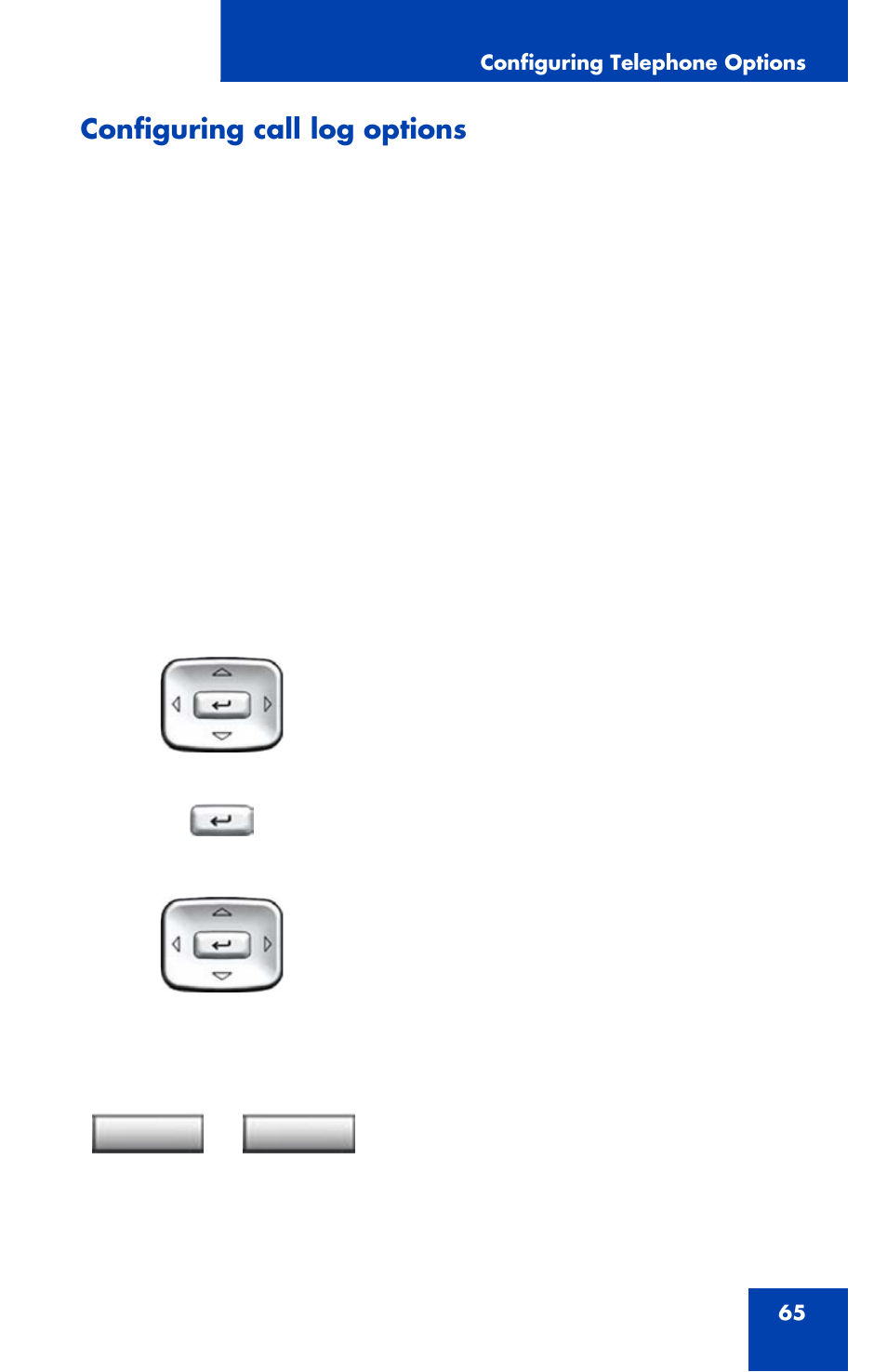 Configuring call log options | Avaya 1120E User Manual | Page 65 / 214
