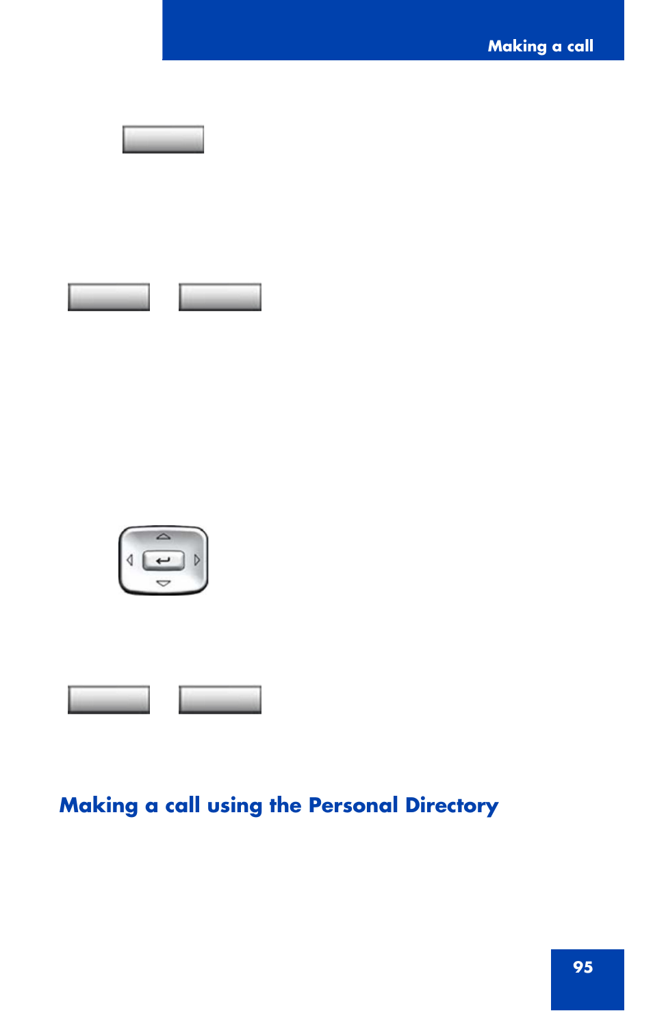 Making a call using the personal directory | Avaya 1120E User Manual | Page 95 / 214