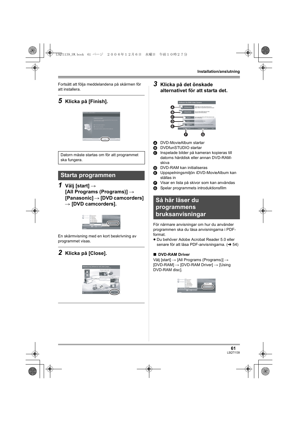 Panasonic VDRD310E User Manual | Page 61 / 96