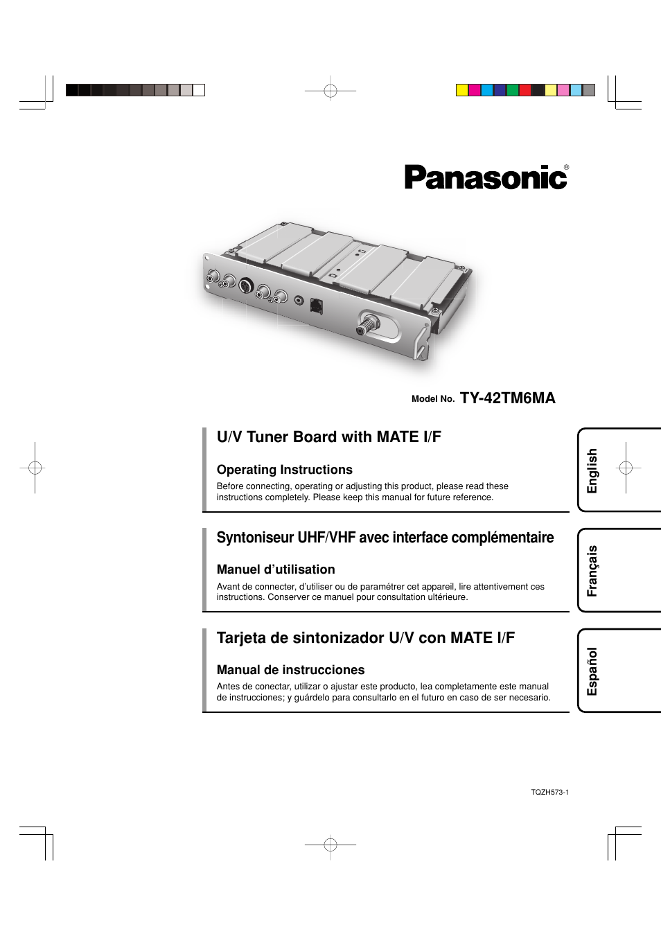 Panasonic TY42TM6MA User Manual | 44 pages