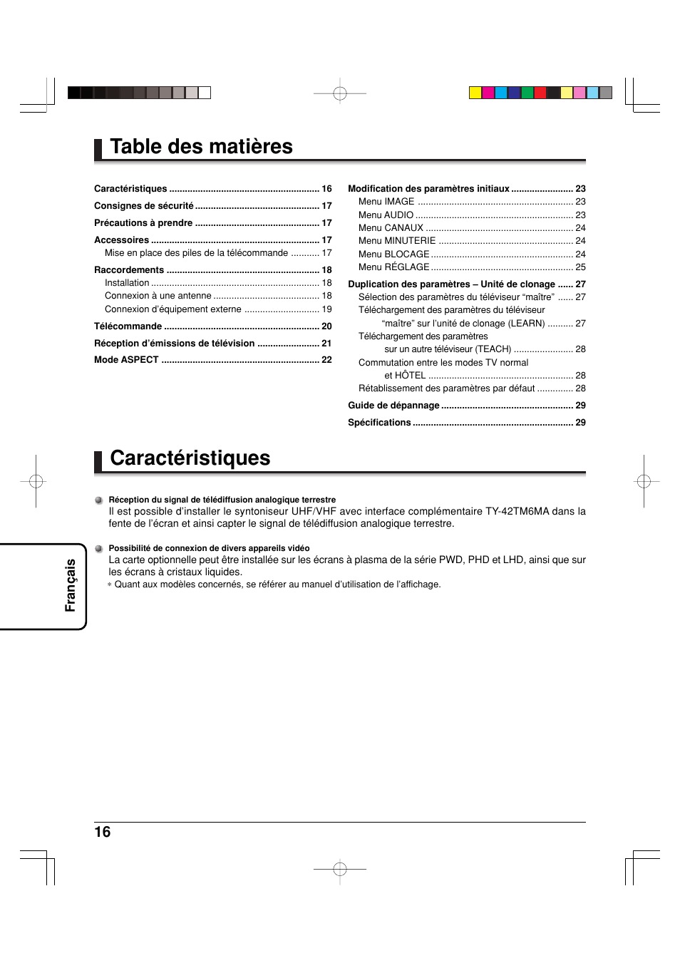 Panasonic TY42TM6MA User Manual | Page 16 / 44