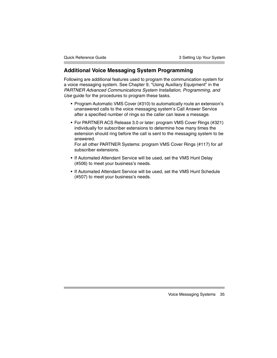 Additional voice messaging system programming | Avaya PARTNER-18D User Manual | Page 45 / 106