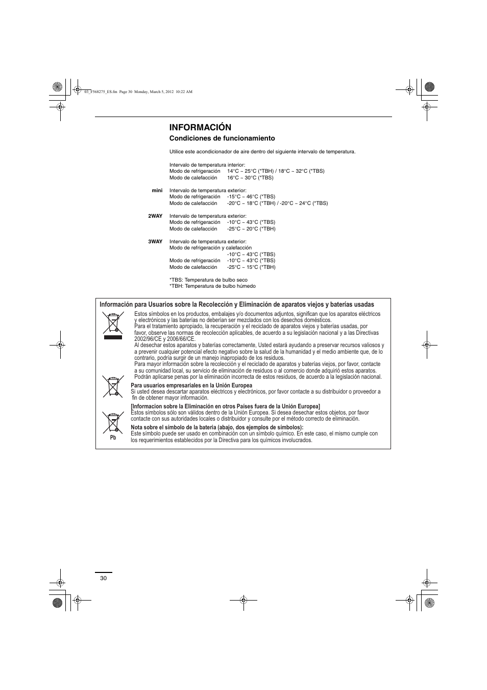 Información | Panasonic S60MU1E51 User Manual | Page 6 / 25