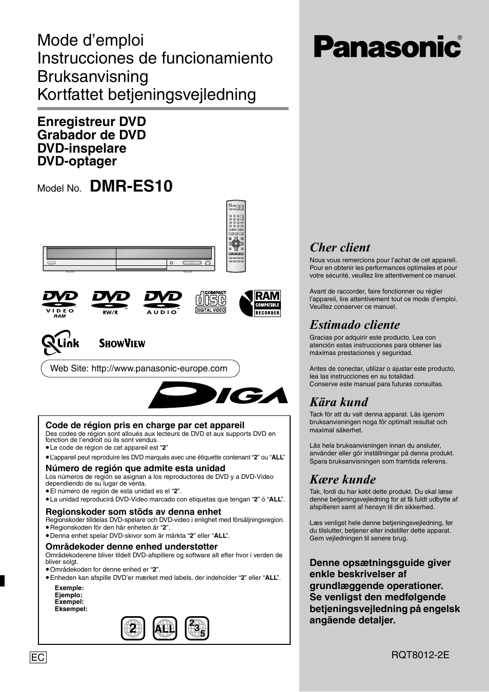 Panasonic DMRES10 User Manual | 156 pages