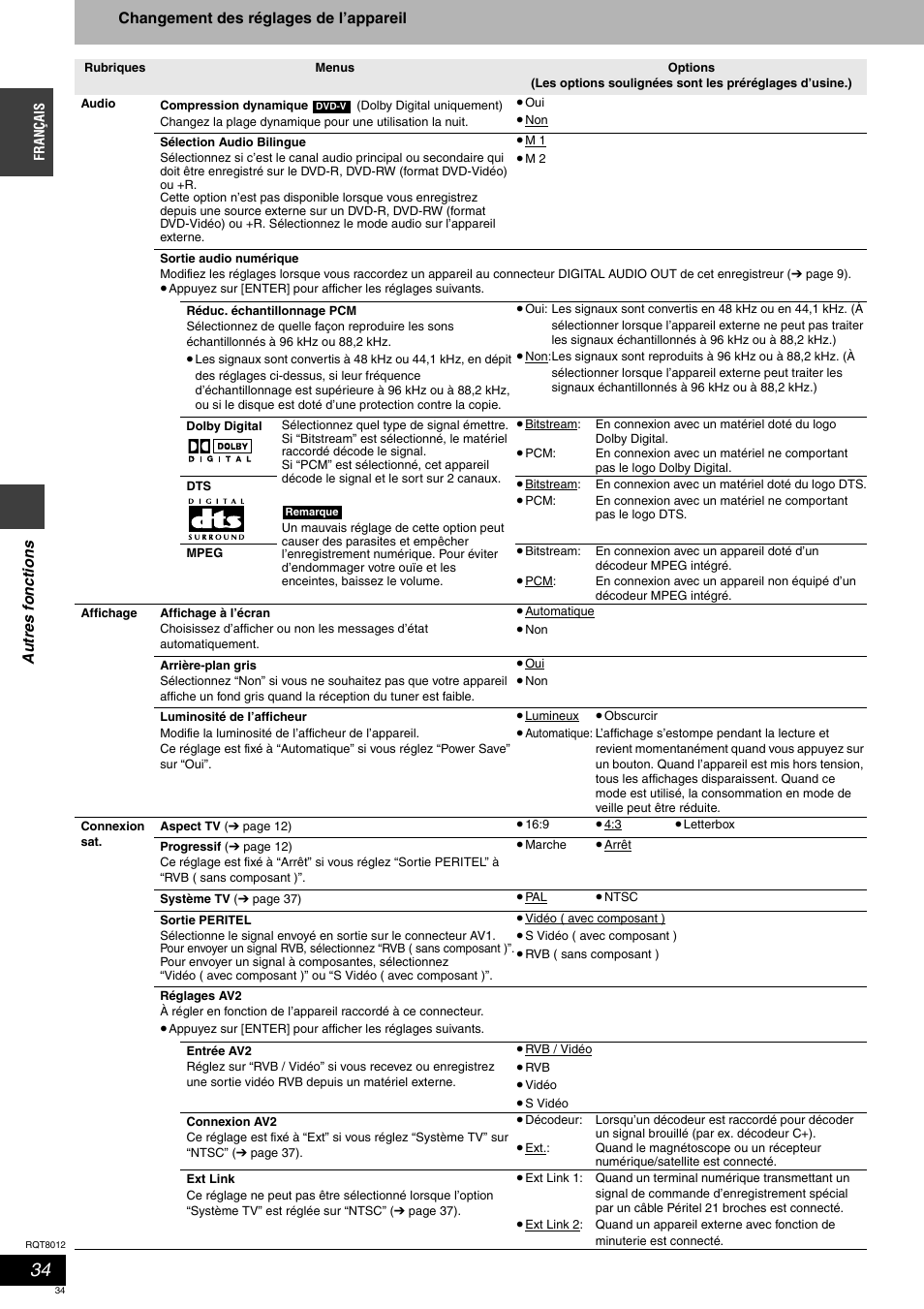 Panasonic DMRES10 User Manual | Page 34 / 156