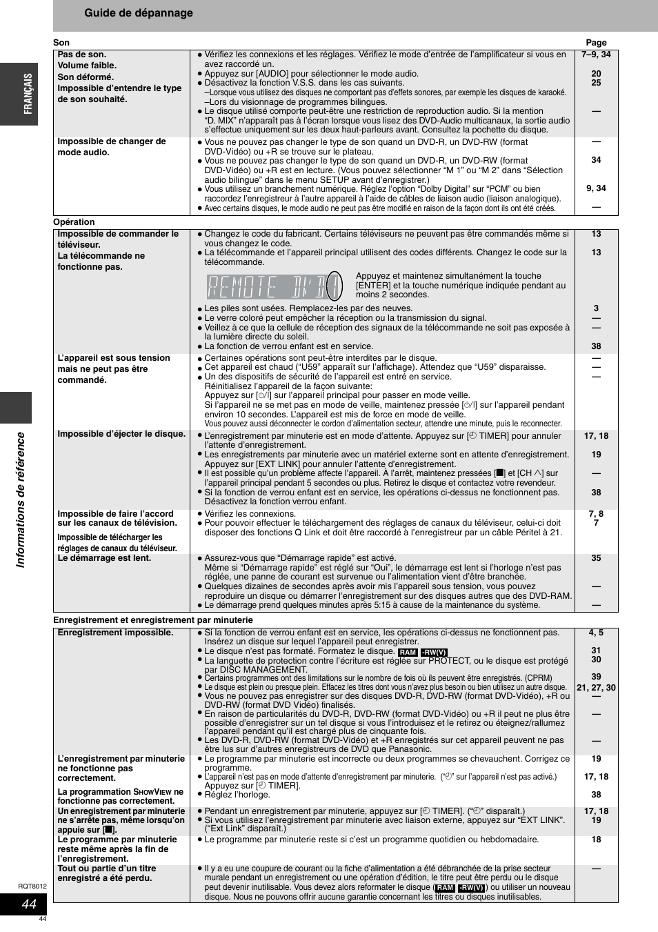 Panasonic DMRES10 User Manual | Page 44 / 156
