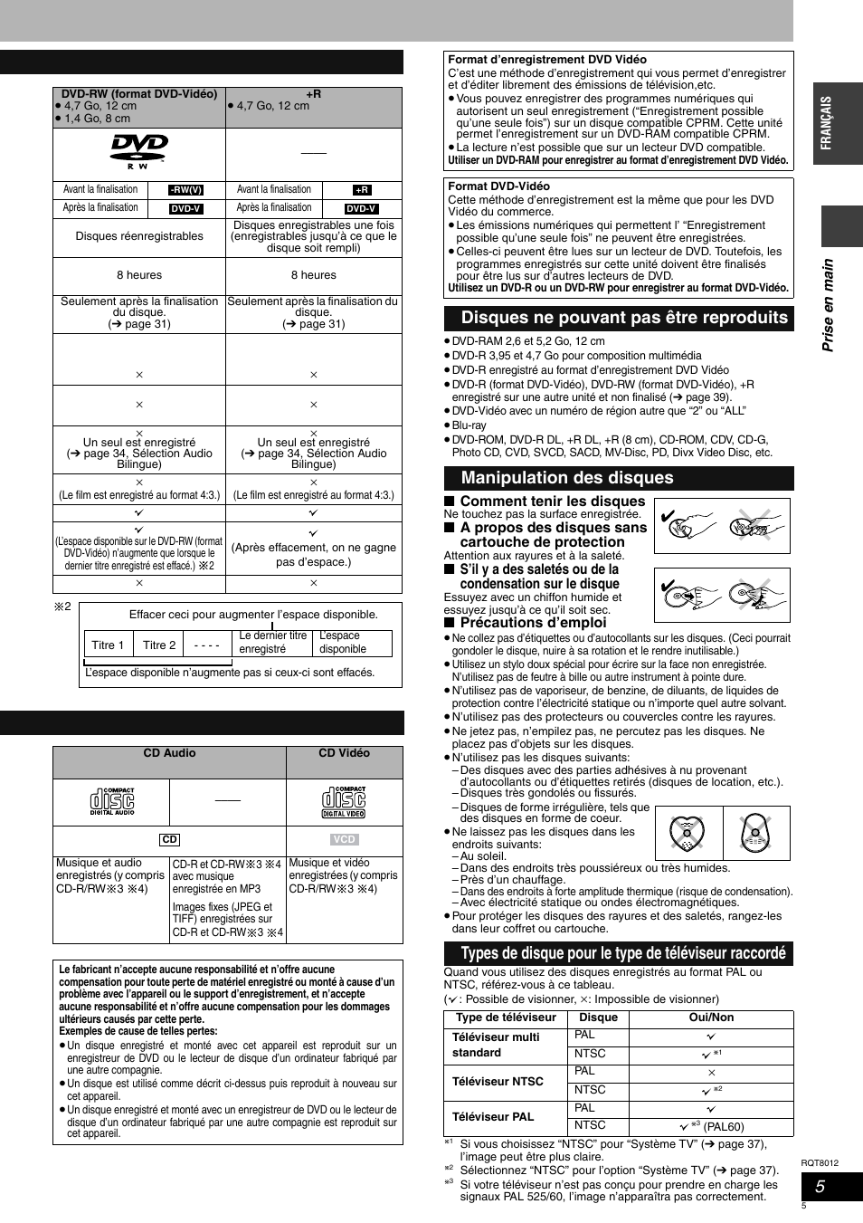 Panasonic DMRES10 User Manual | Page 5 / 156