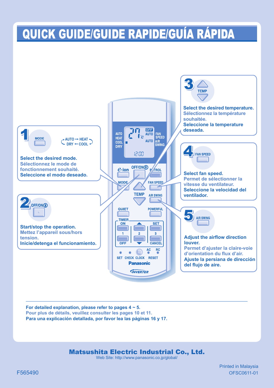 Panasonic CSE12GKEW User Manual | Page 8 / 8