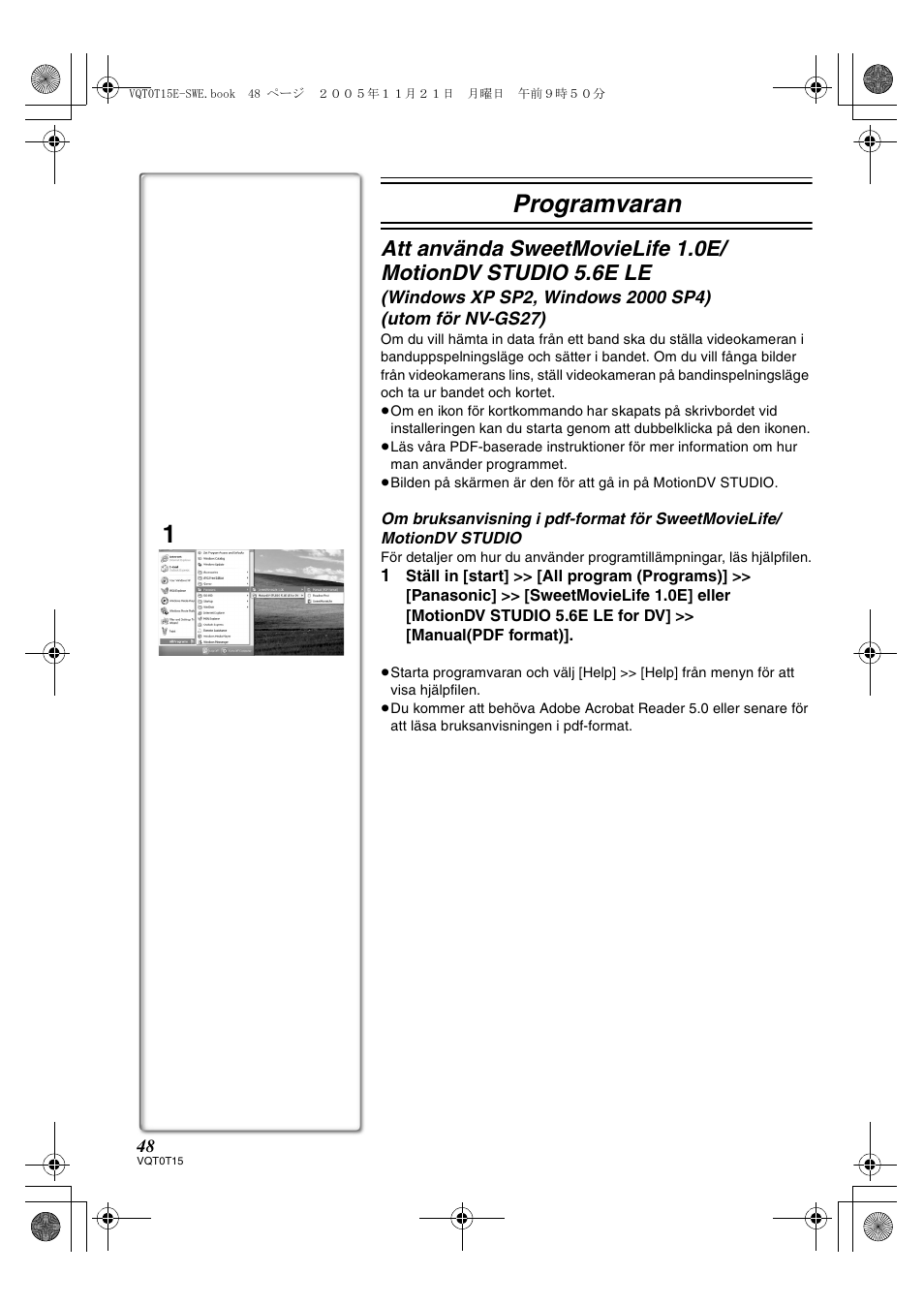 Programvaran | Panasonic NVGS37E User Manual | Page 48 / 76
