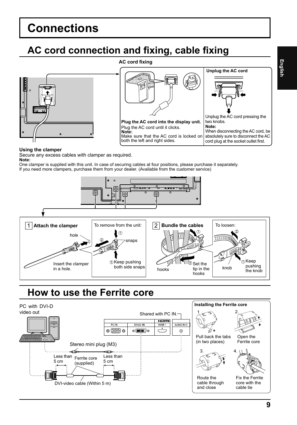 Connections | Panasonic TH80LFB70E User Manual | Page 9 / 32