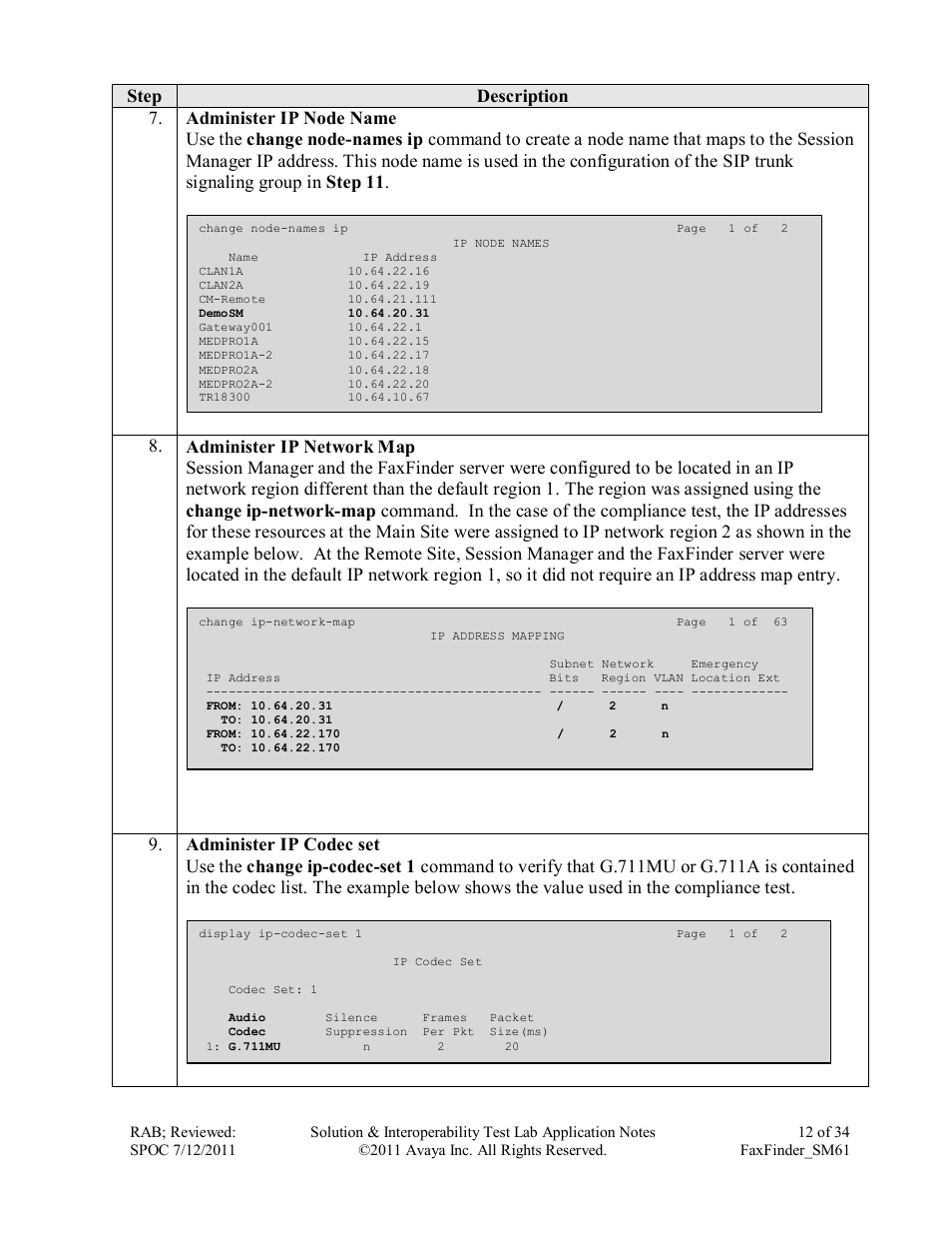 Avaya FAXFINDER SM61 User Manual | Page 12 / 34