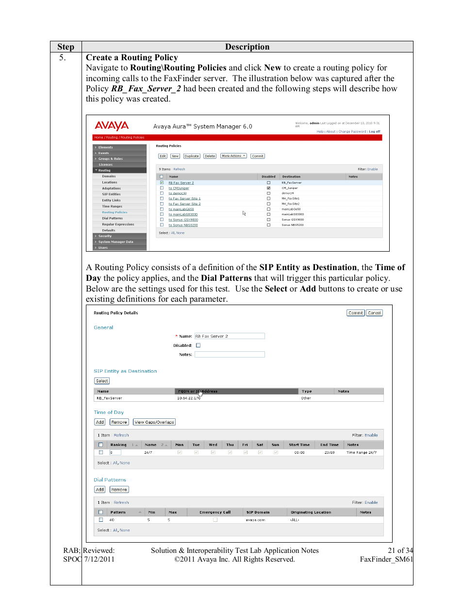 Avaya FAXFINDER SM61 User Manual | Page 21 / 34