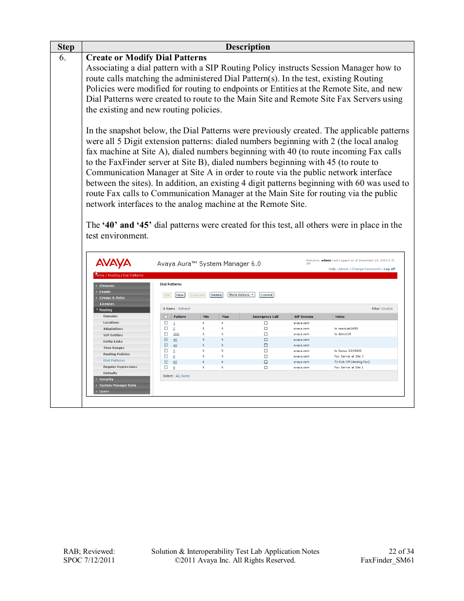 Avaya FAXFINDER SM61 User Manual | Page 22 / 34