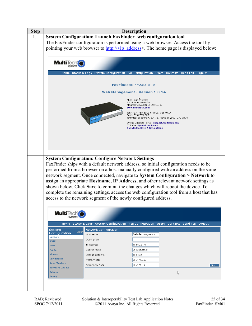 Avaya FAXFINDER SM61 User Manual | Page 25 / 34