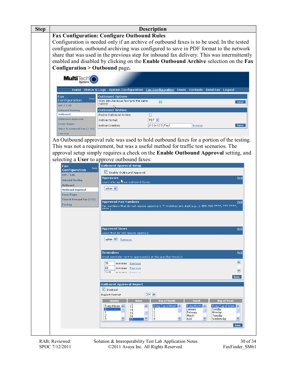 Avaya FAXFINDER SM61 User Manual | Page 30 / 34