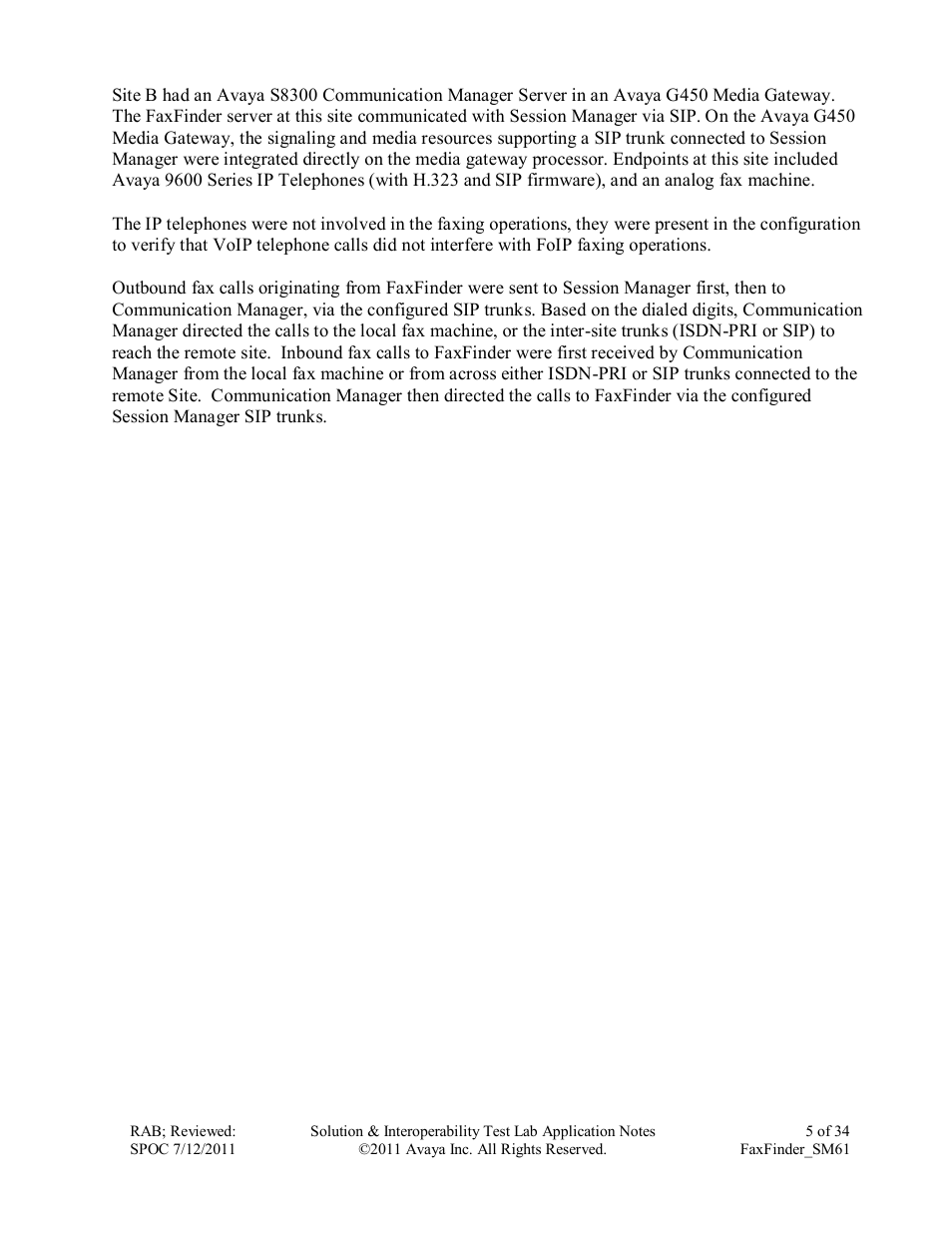 Avaya FAXFINDER SM61 User Manual | Page 5 / 34