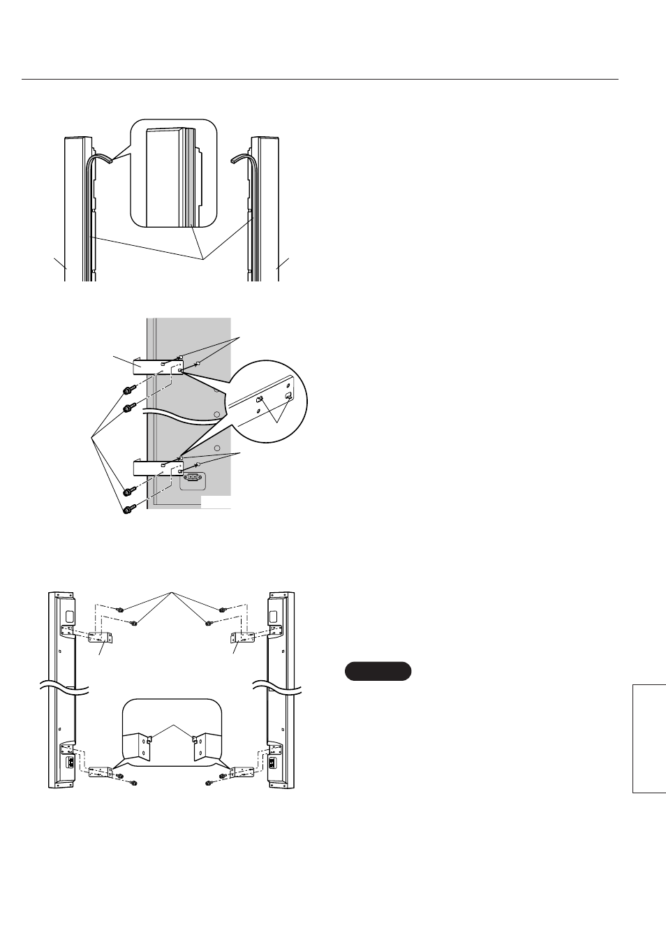 Lnstallation, Montera hållarna a på plasmaskärmen, Montera hållarna b på högtalarna | Sätt fast dynorna på högtalarna, Svenska | Panasonic TYSP65P7WK User Manual | Page 21 / 28